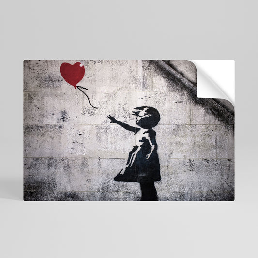 BALLON GIRL (BANKSY) Poster orizzontale staccabile e attaccabile