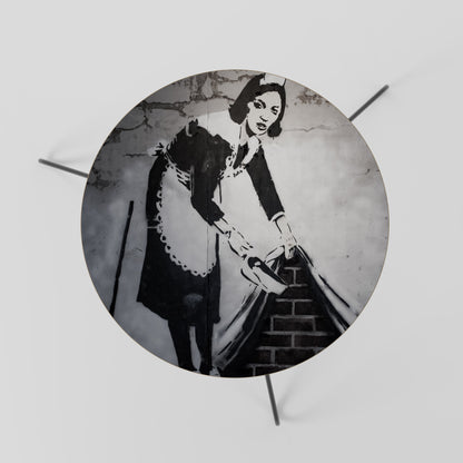 SPAZZANDO SOTTO (BANKSY) Tavolino da caffè 60