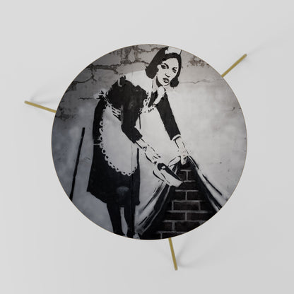 SPAZZANDO SOTTO (BANKSY) Tavolino da caffè 60