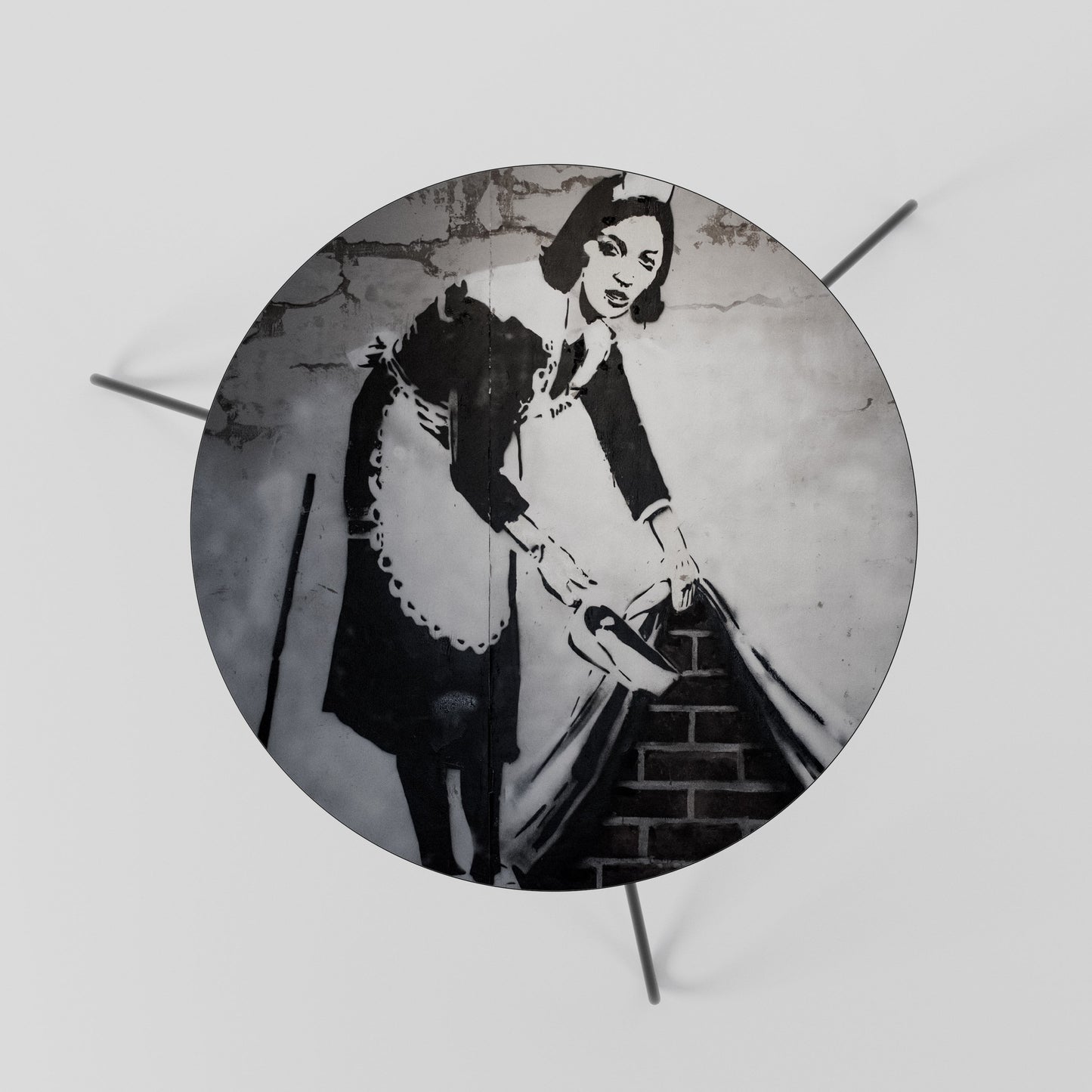 SPAZZANDO SOTTO (BANKSY) Tavolino da caffè 60
