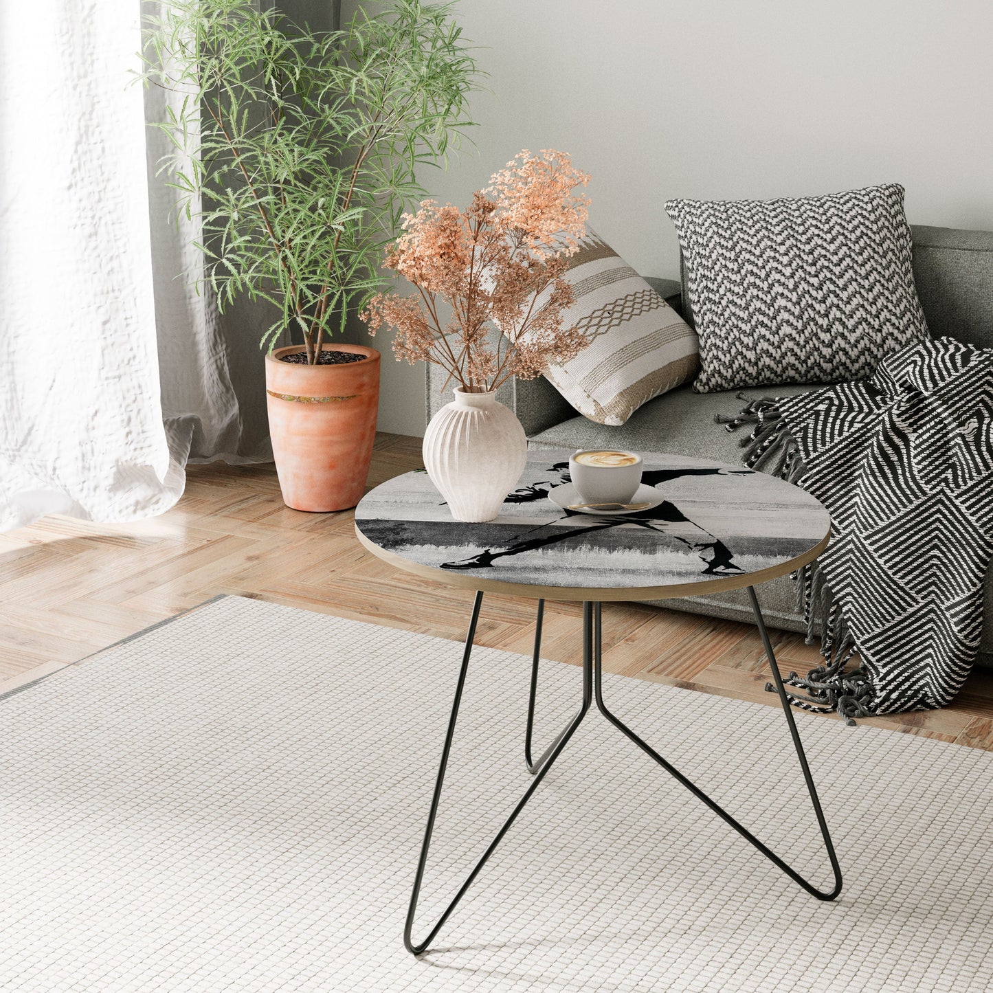 FLOWER BOMBER (BANKSY) Large Coffee Table