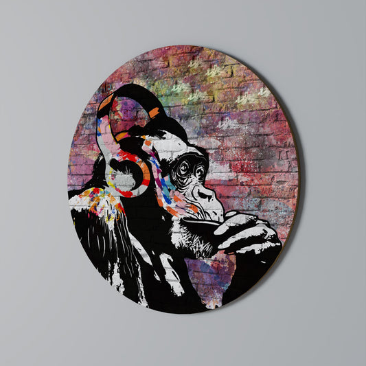 APISH LISTENER - Arte murale rotonda
