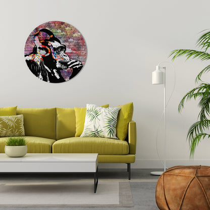 APISH LISTENER Round Wall Art