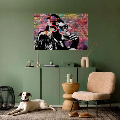 APISH LISTENER Peel and Stick Horizontal Poster