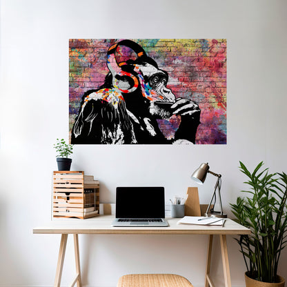 APISH LISTENER Peel and Stick Horizontal Poster