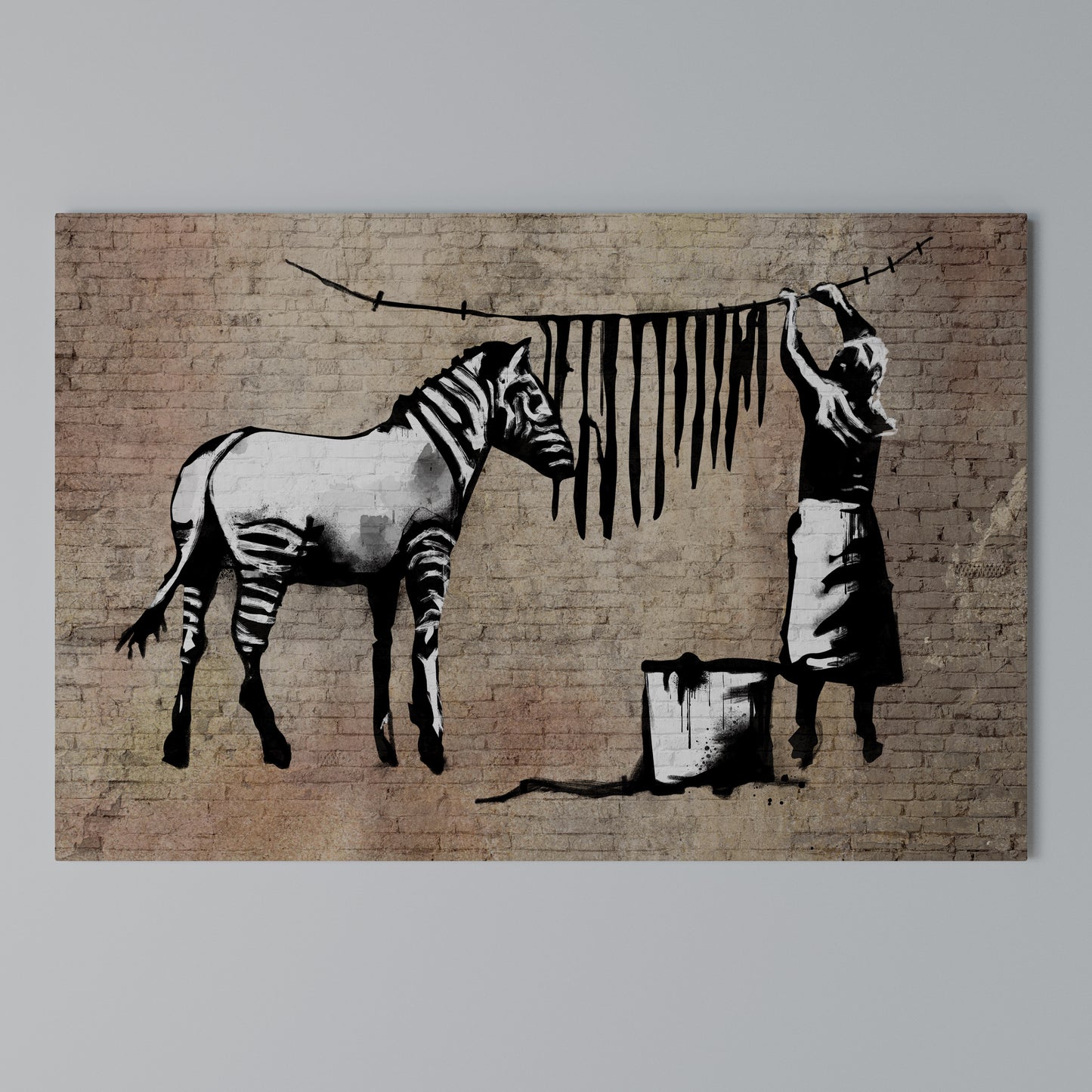 TIDY ZEBRA Stampa su tela orizzontale