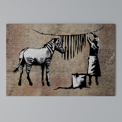 TIDY ZEBRA Stampa su tela orizzontale