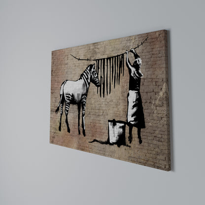 TIDY ZEBRA Stampa su tela orizzontale