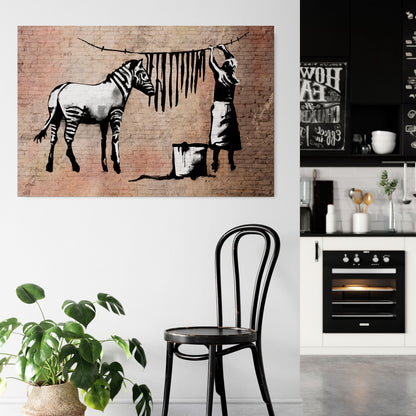 TIDY ZEBRA Stampa su tela orizzontale