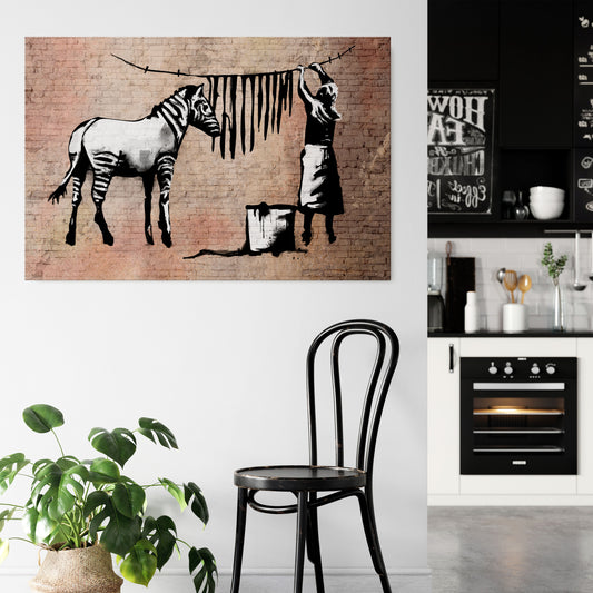 TIDY ZEBRA Stampa su tela orizzontale