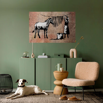 Poster orizzontale TIDY ZEBRA staccabile e attaccabile