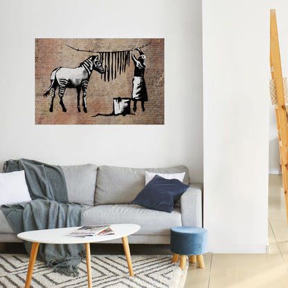 Poster orizzontale TIDY ZEBRA staccabile e attaccabile