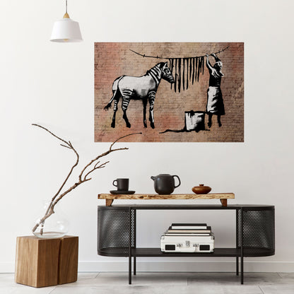 Poster orizzontale TIDY ZEBRA staccabile e attaccabile
