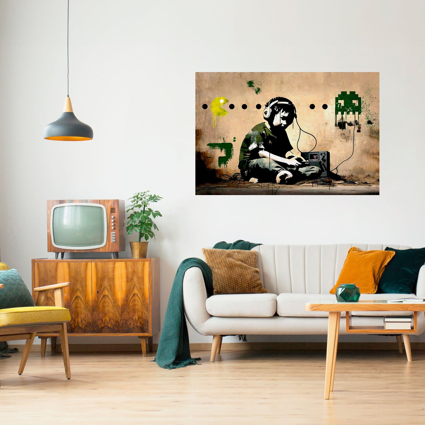 Poster orizzontale staccabile e attaccabile VIRTUAL RETRO REVIVAL