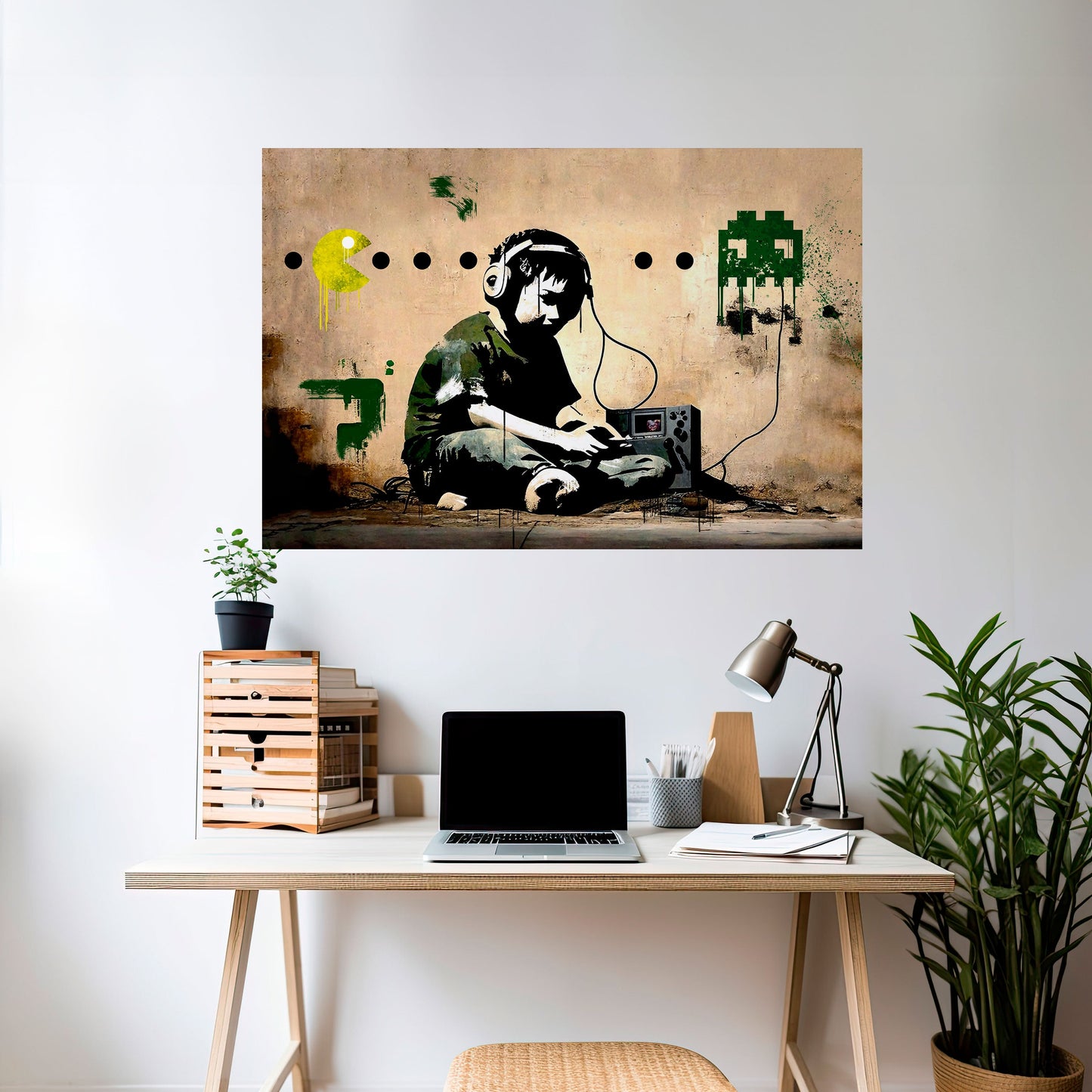 Poster orizzontale staccabile e attaccabile VIRTUAL RETRO REVIVAL