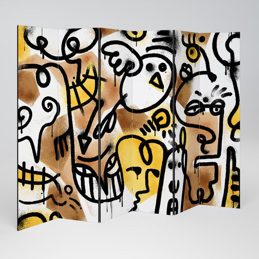 URBAN CANVAS Divisorio decorativo per ambienti a 6 pannelli