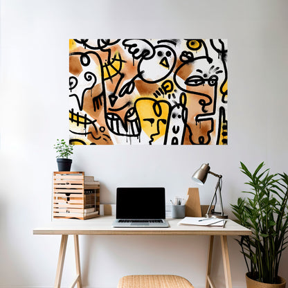 Poster orizzontale staccabile e attaccabile URBAN CANVAS