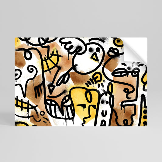 Poster orizzontale staccabile e attaccabile URBAN CANVAS