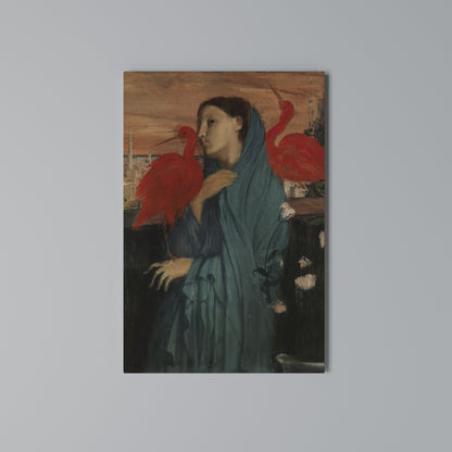 YOUNG WOMAN WITH IBIS Stampa su Tela Verticale