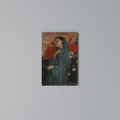 YOUNG WOMAN WITH IBIS Stampa su Tela Verticale