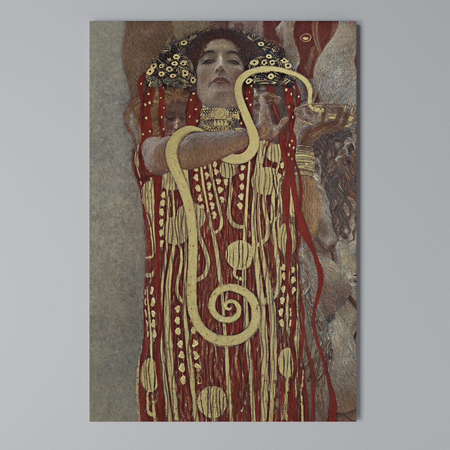 HYGIEIA BY KLIMT Stampa su Tela Verticale