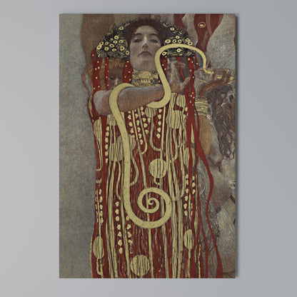 HYGIEIA BY KLIMT Stampa su Tela Verticale