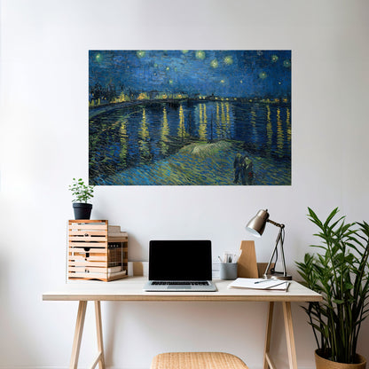 Poster orizzontale staccabile e attaccabile NOTTE STELLATA SUL RODANO