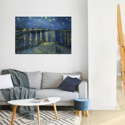 Poster orizzontale staccabile e attaccabile NOTTE STELLATA SUL RODANO
