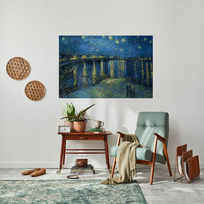 Poster orizzontale staccabile e attaccabile NOTTE STELLATA SUL RODANO