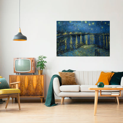 Poster orizzontale staccabile e attaccabile NOTTE STELLATA SUL RODANO