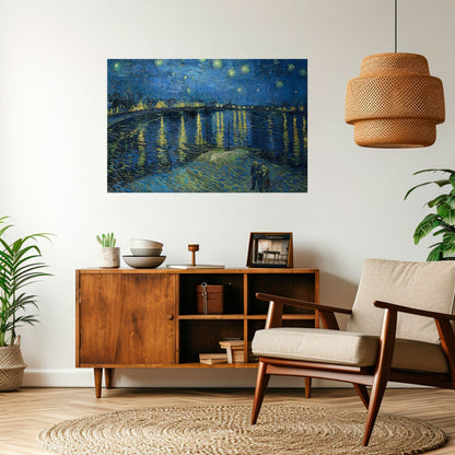 Poster orizzontale staccabile e attaccabile NOTTE STELLATA SUL RODANO
