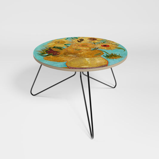 VASO CON DODICI GIRASOLI Tavolino da caffè