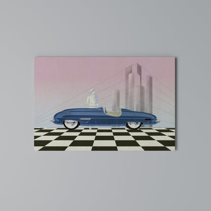 BLUE ROADSTER Stampa su tela orizzontale