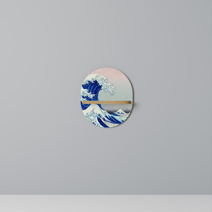 THE GREAT WAVE Mensola ovale per opere d'arte in effetto rovere
