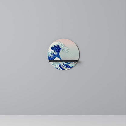 THE GREAT WAVE Mensola rotonda per arte in finitura nera