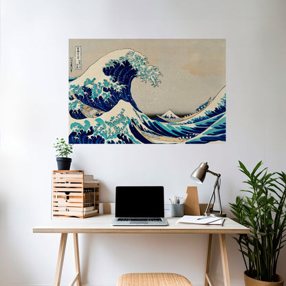 LA GRANDE ONDA Poster orizzontale staccabile e attaccabile
