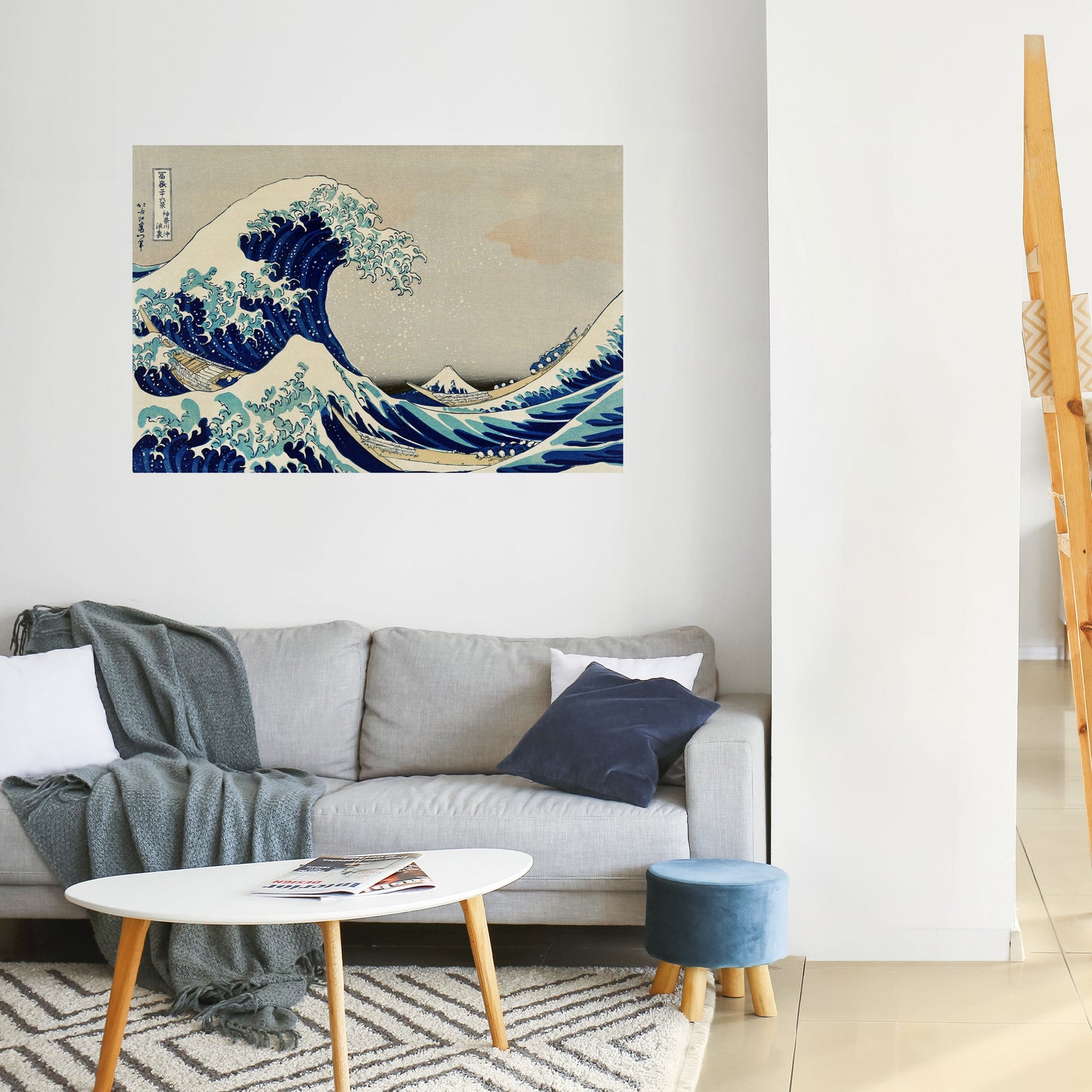LA GRANDE ONDA Poster orizzontale staccabile e attaccabile
