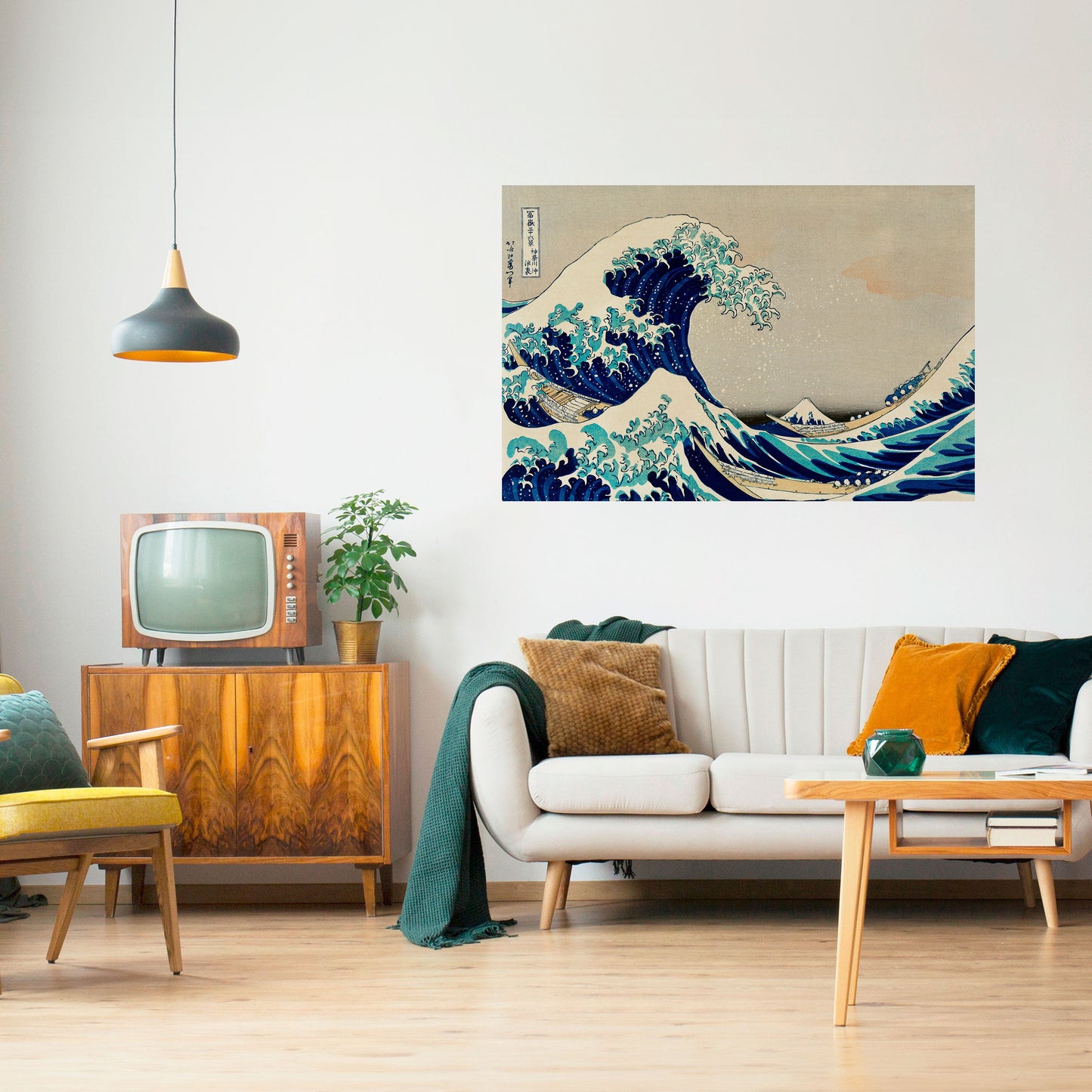 LA GRANDE ONDA Poster orizzontale staccabile e attaccabile
