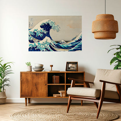 LA GRANDE ONDA Poster orizzontale staccabile e attaccabile