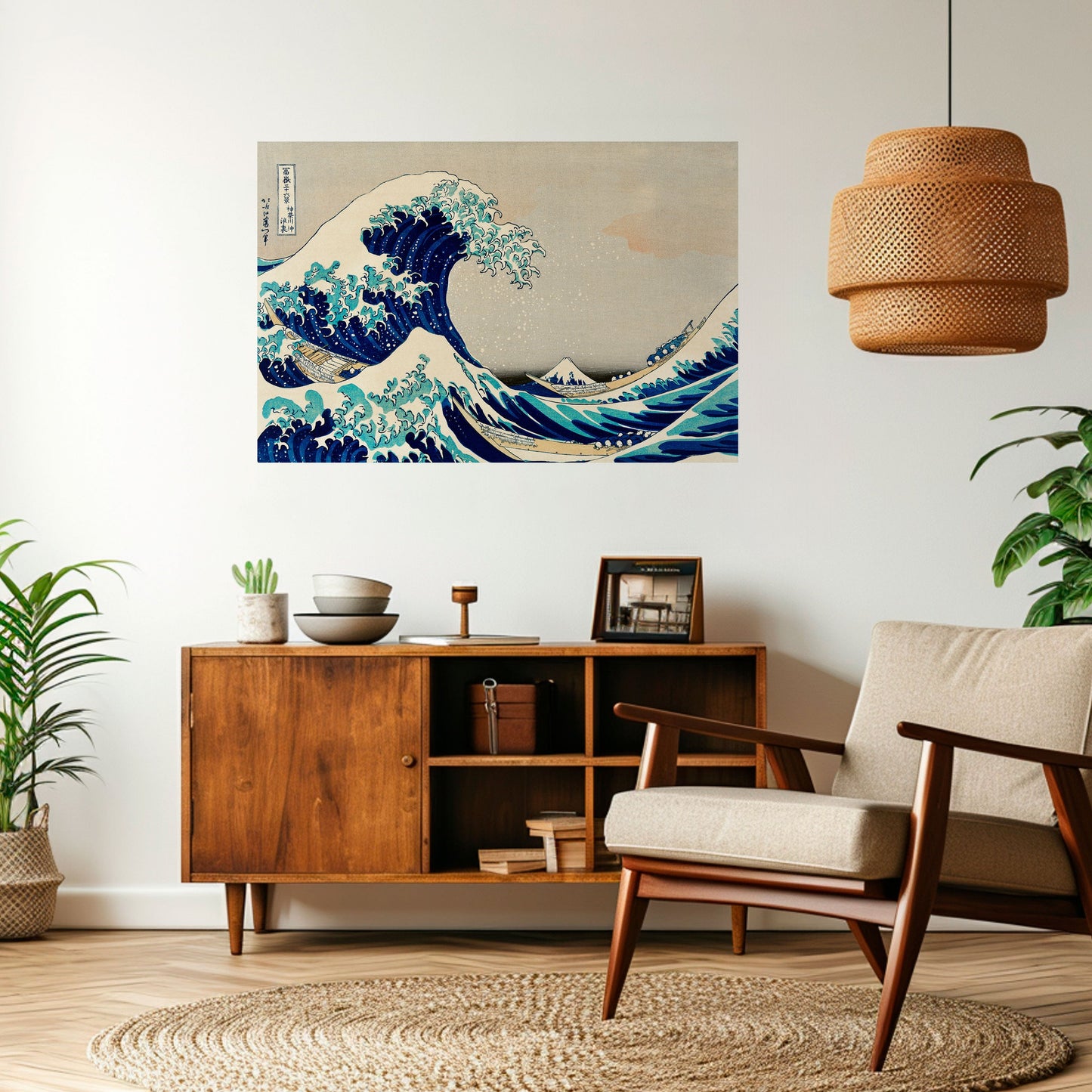 LA GRANDE ONDA Poster orizzontale staccabile e attaccabile