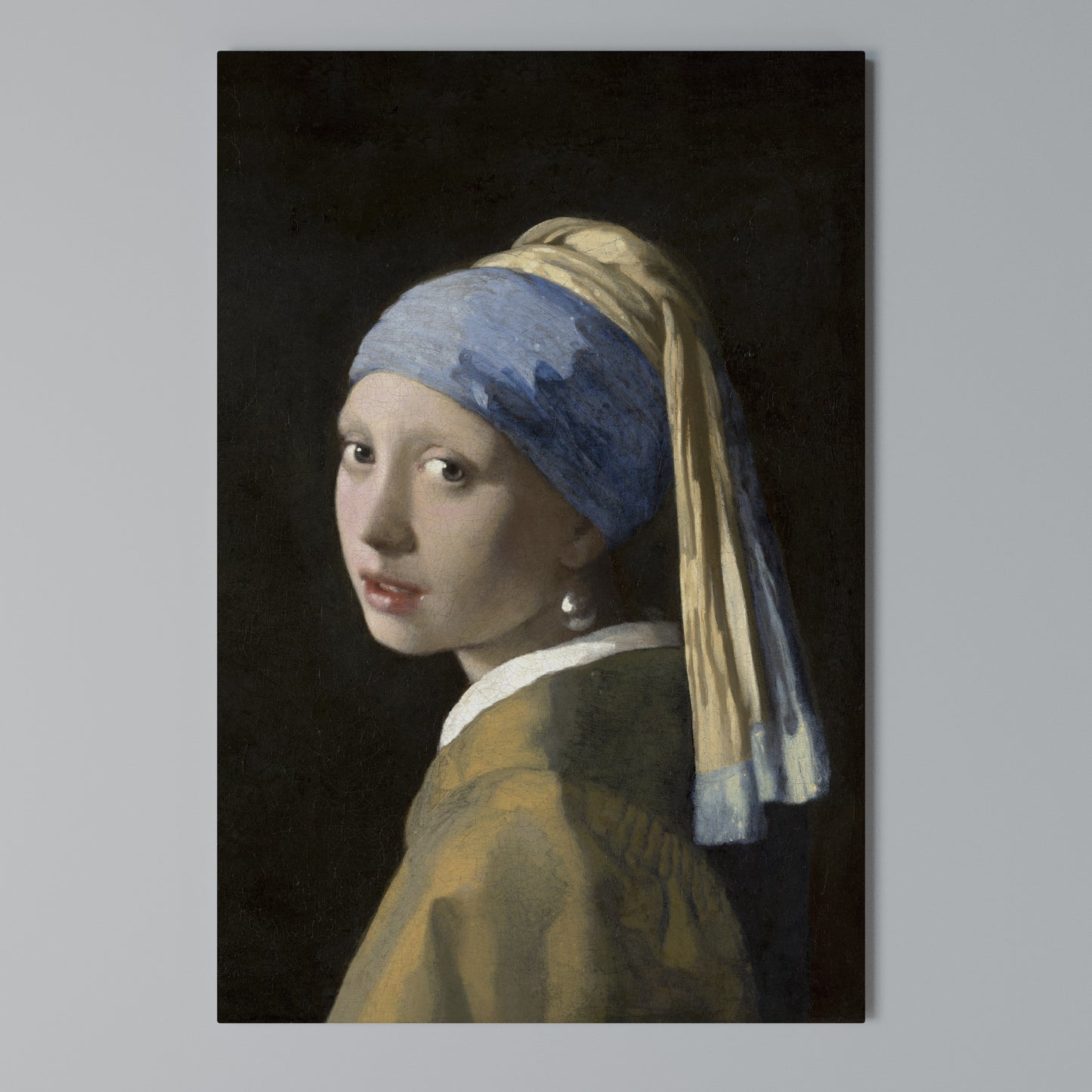 GIRL WITH A PEARL EARING Stampa su Tela Verticale