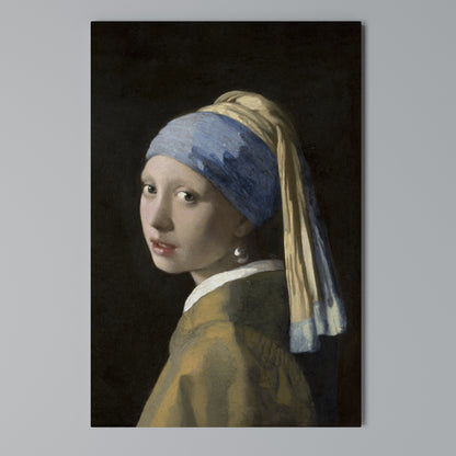 GIRL WITH A PEARL EARING Stampa su Tela Verticale