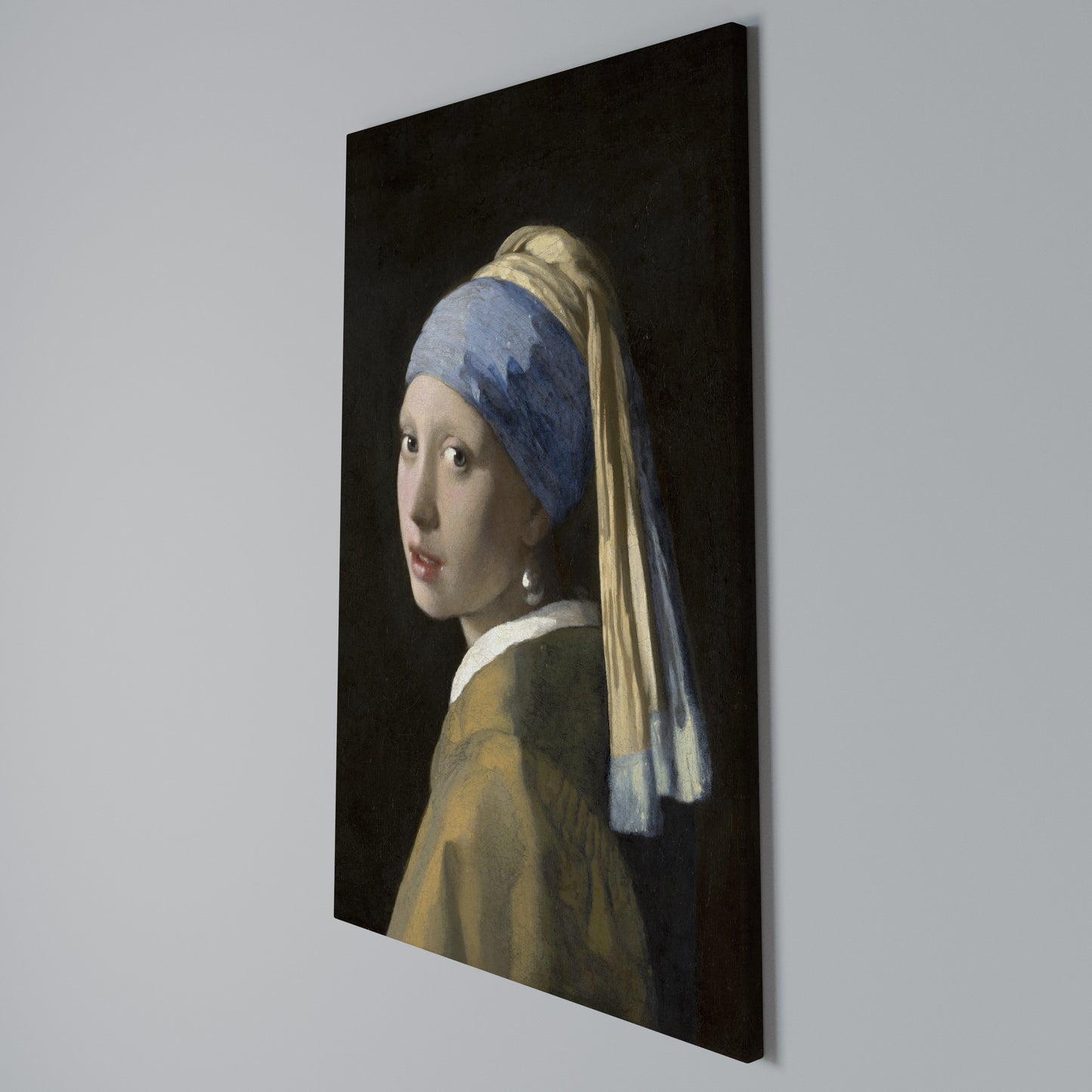 GIRL WITH A PEARL EARING Stampa su Tela Verticale