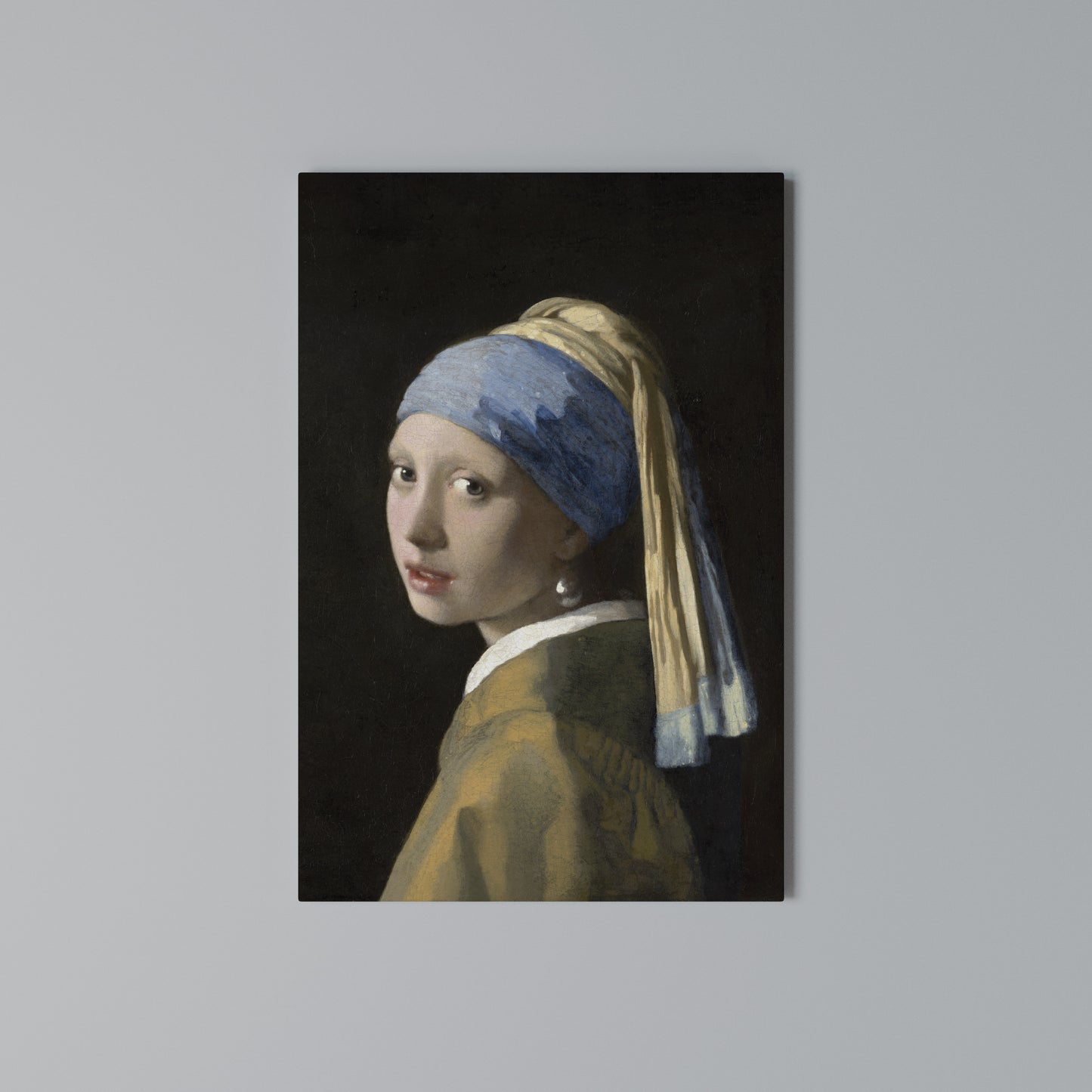 GIRL WITH A PEARL EARING Stampa su Tela Verticale
