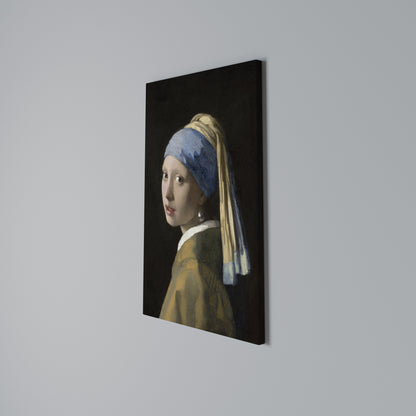 GIRL WITH A PEARL EARING Stampa su Tela Verticale