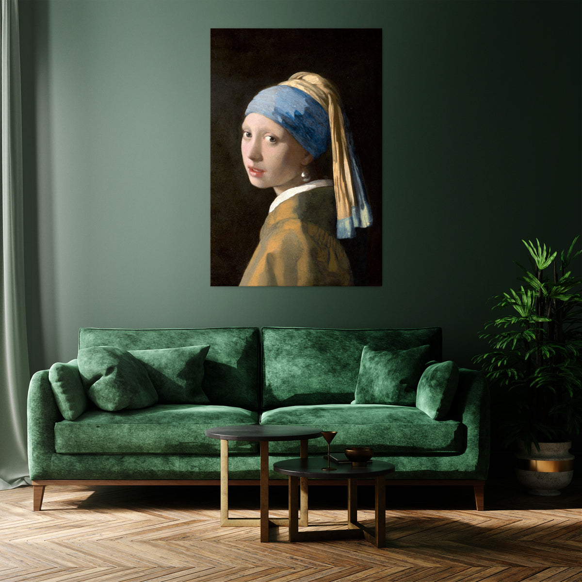 GIRL WITH A PEARL EARING Stampa su tela verticale