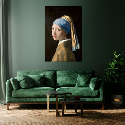 GIRL WITH A PEARL EARING Stampa su tela verticale