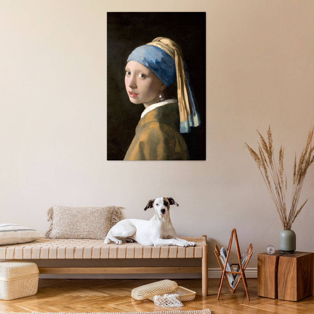 GIRL WITH A PEARL EARING Stampa su tela verticale