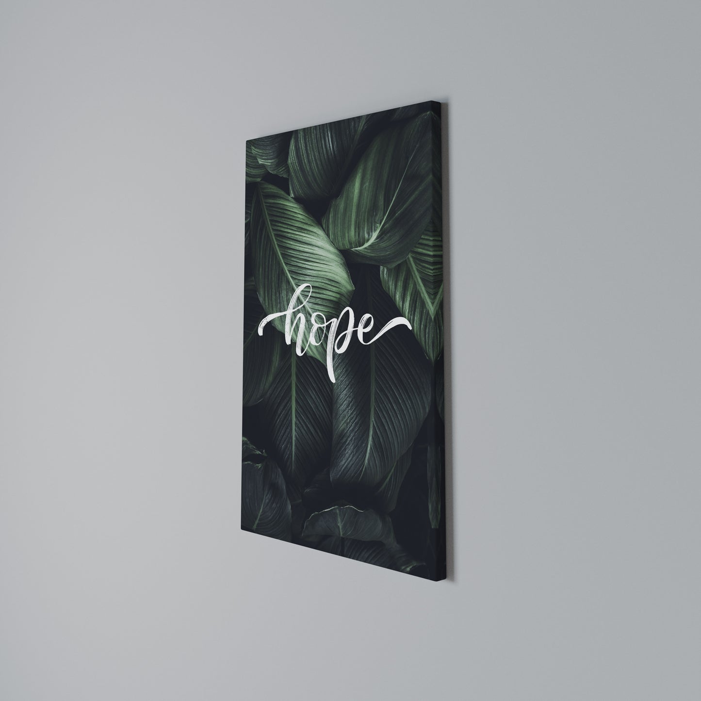 GREEN WHISPERS OF HOPE Vertical Canvas Print