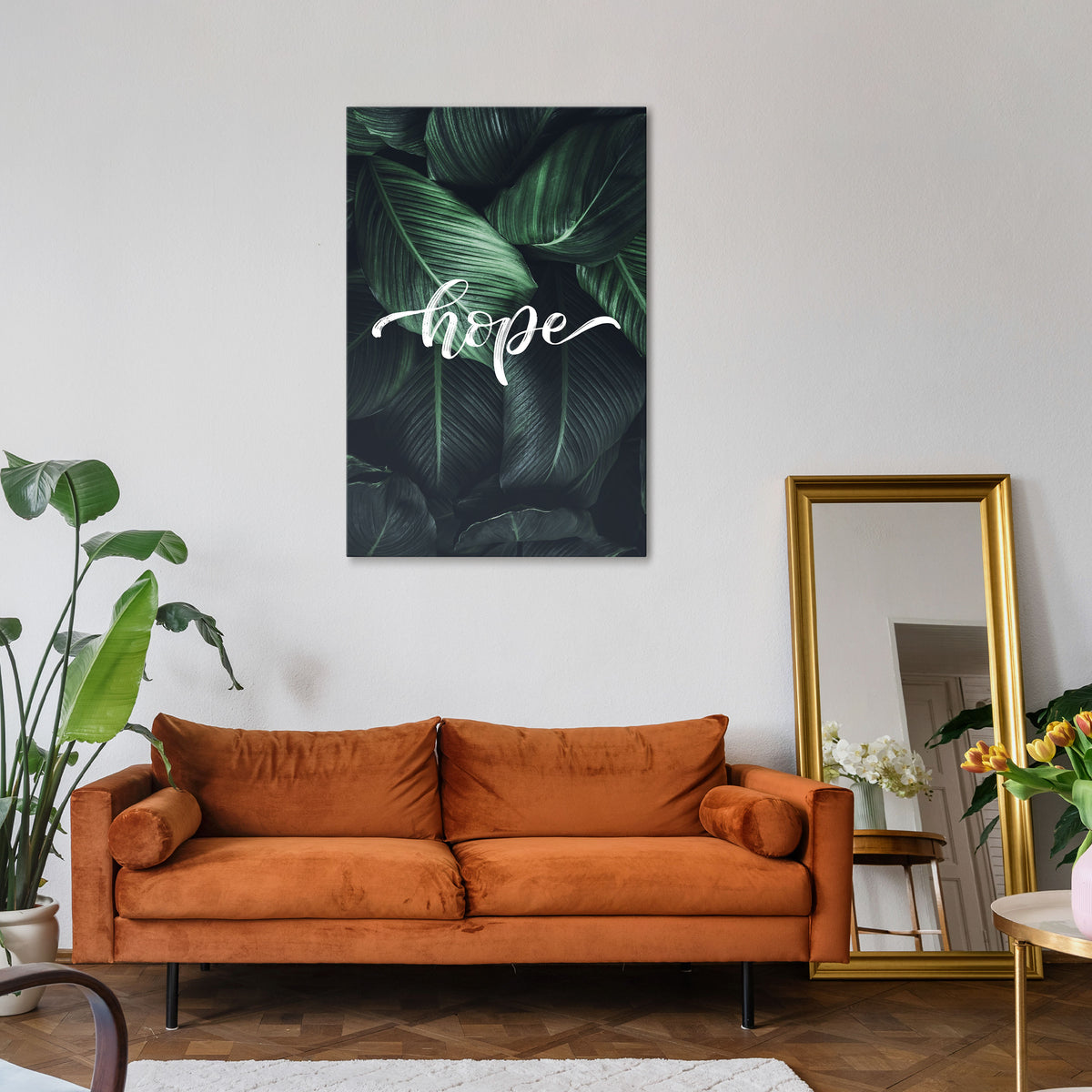GREEN WHISPERS OF HOPE Vertical Canvas Print